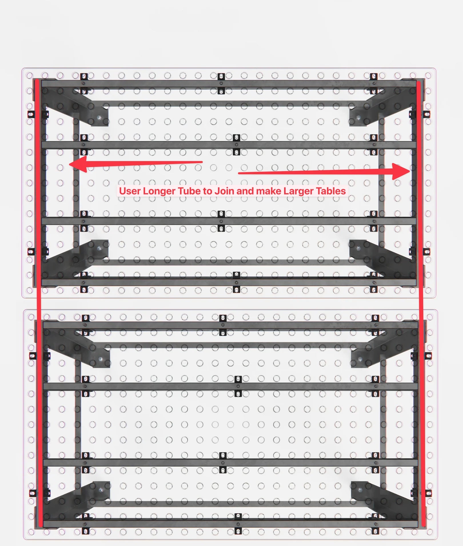 DIY Pro Table Kit (1400x1400 mm) - 19 mm System