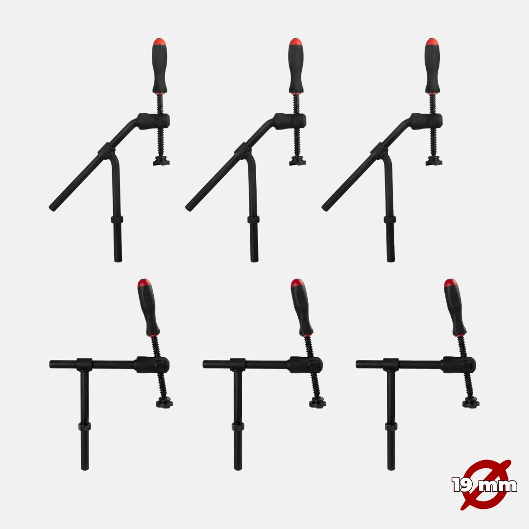 6pc Gooseneck Clamp Pack - 19 mm System