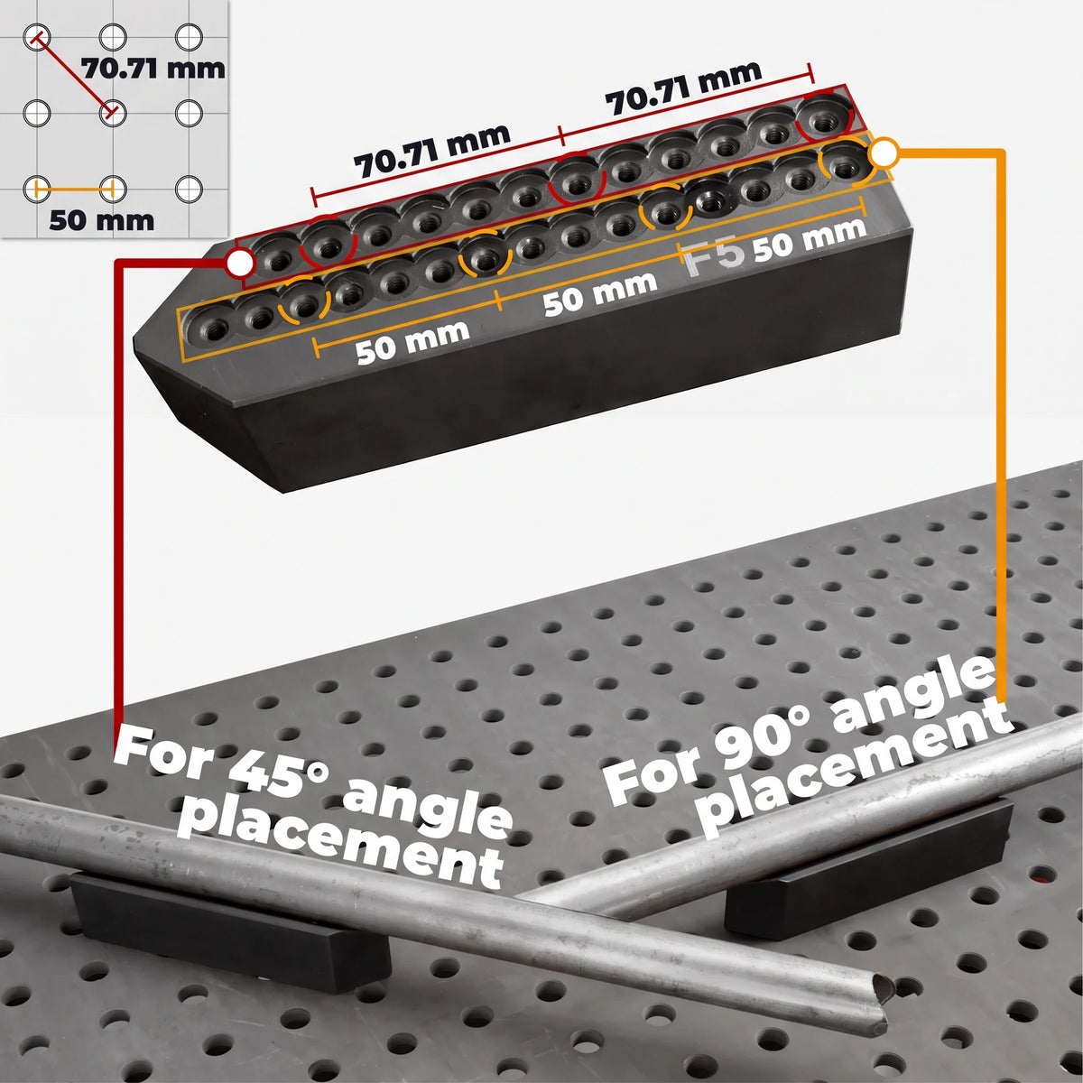 V Block XL (Pair) - 28 mm System