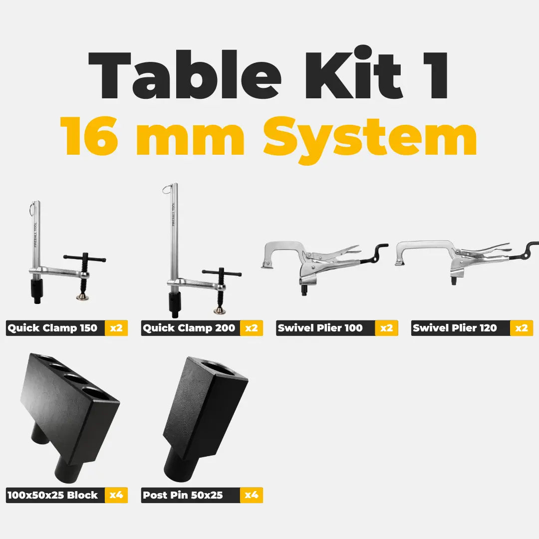 Kit de table 1 - Système 16 mm