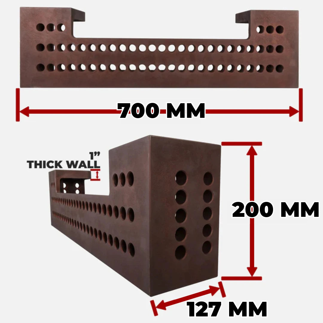 Cast Tower Block (700x127x200 mm) - 19 mm System