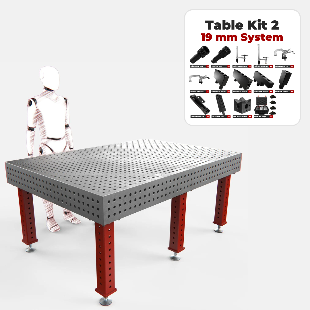 Heavy Duty Welding Table, 2000x1400 mm, with FREE Tool Kit
