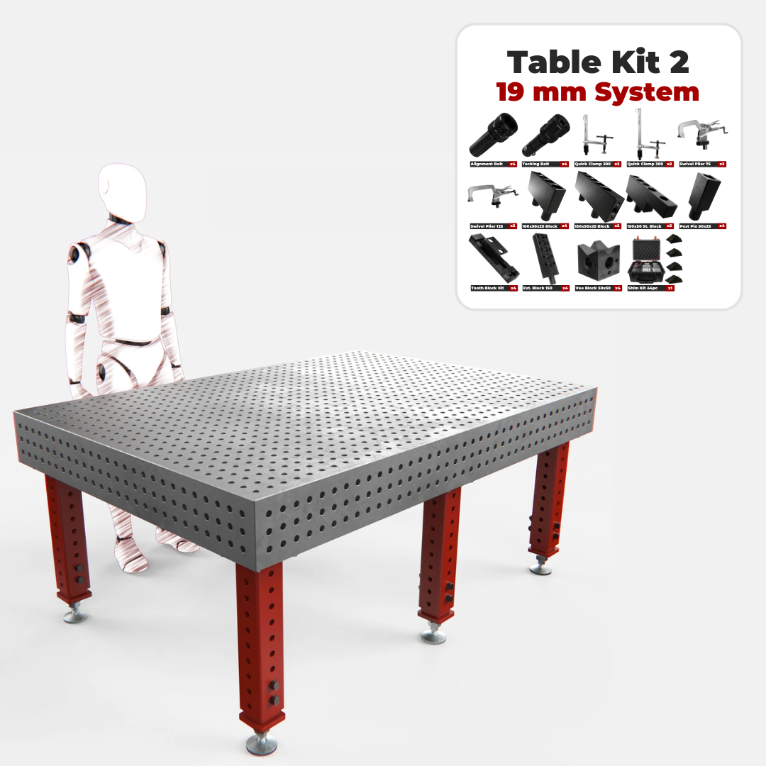 Heavy Duty Welding Table, 2000x1400 mm, with FREE Tool Kit