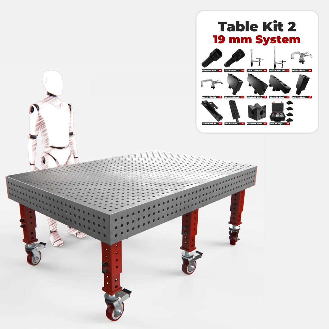 Heavy Duty Welding Table, 2000x1400 mm, with FREE Tool Kit