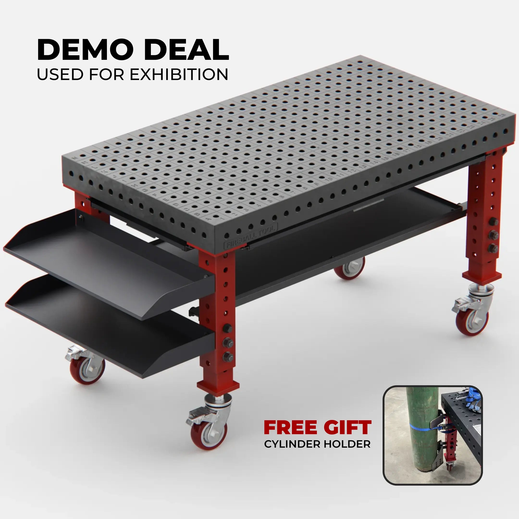Dragon Wagon 1400x800 mm + Workstation Kit & Cylinder Holder (Demo Deal)