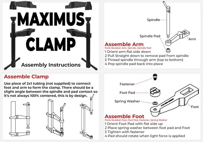 Collier de serrage pour barre et chien Maximus