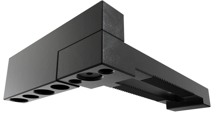 Blocco di recinzione a gradini 150x50 mm, sistema EBS - 19 mm