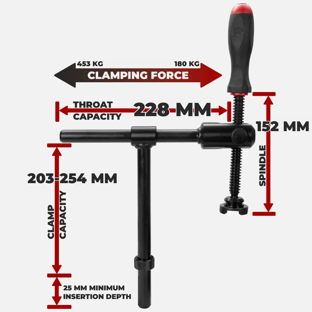 Tube Clamp with Pivoting Spindle - 19 mm System