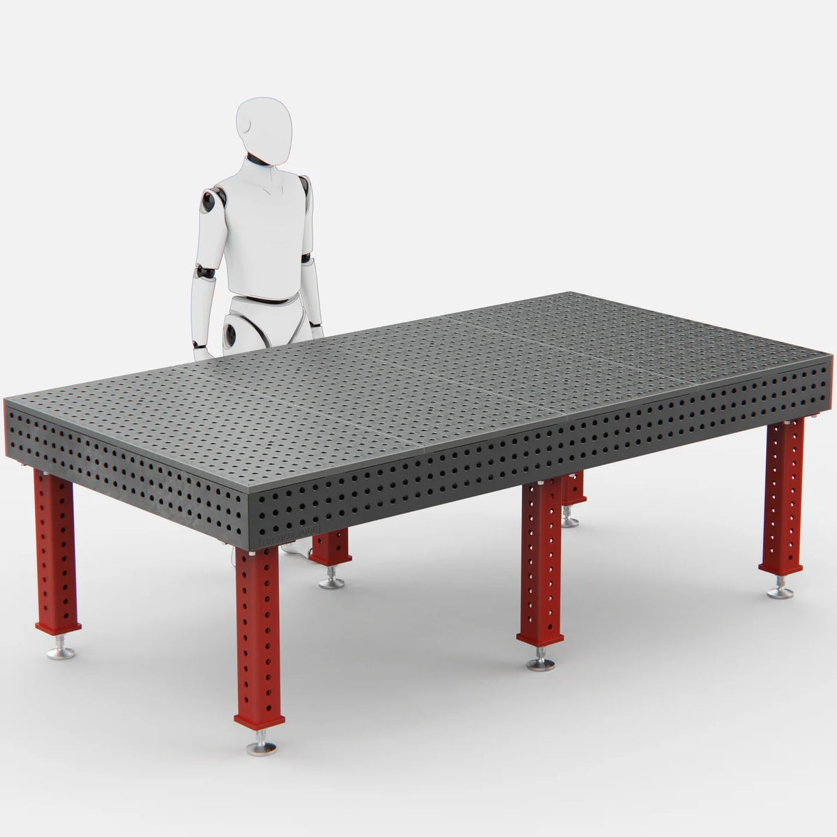 Steel Top X-Frame Welding Fixture Table, 2600x1400 mm