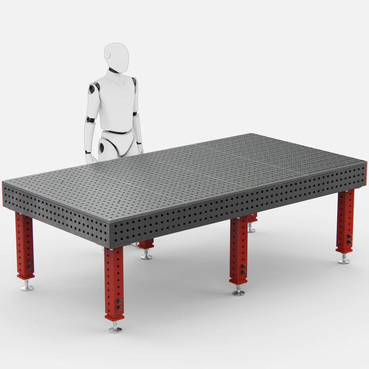 Steel Top X-Frame Welding Fixture Table, 2600x1400 mm