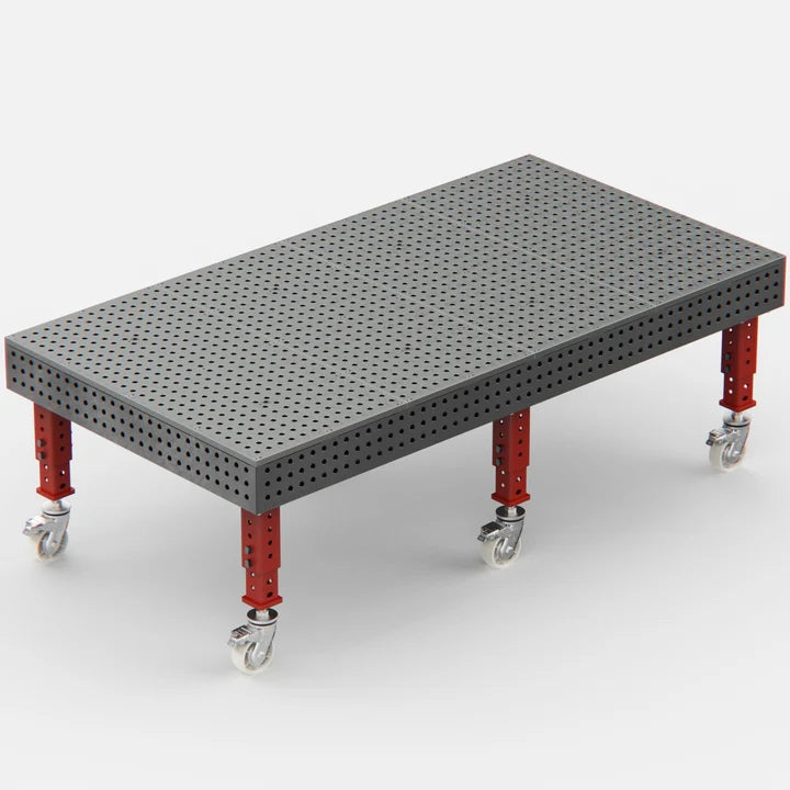 Steel Top X-Frame Welding Fixture Table, 2600x1400 mm