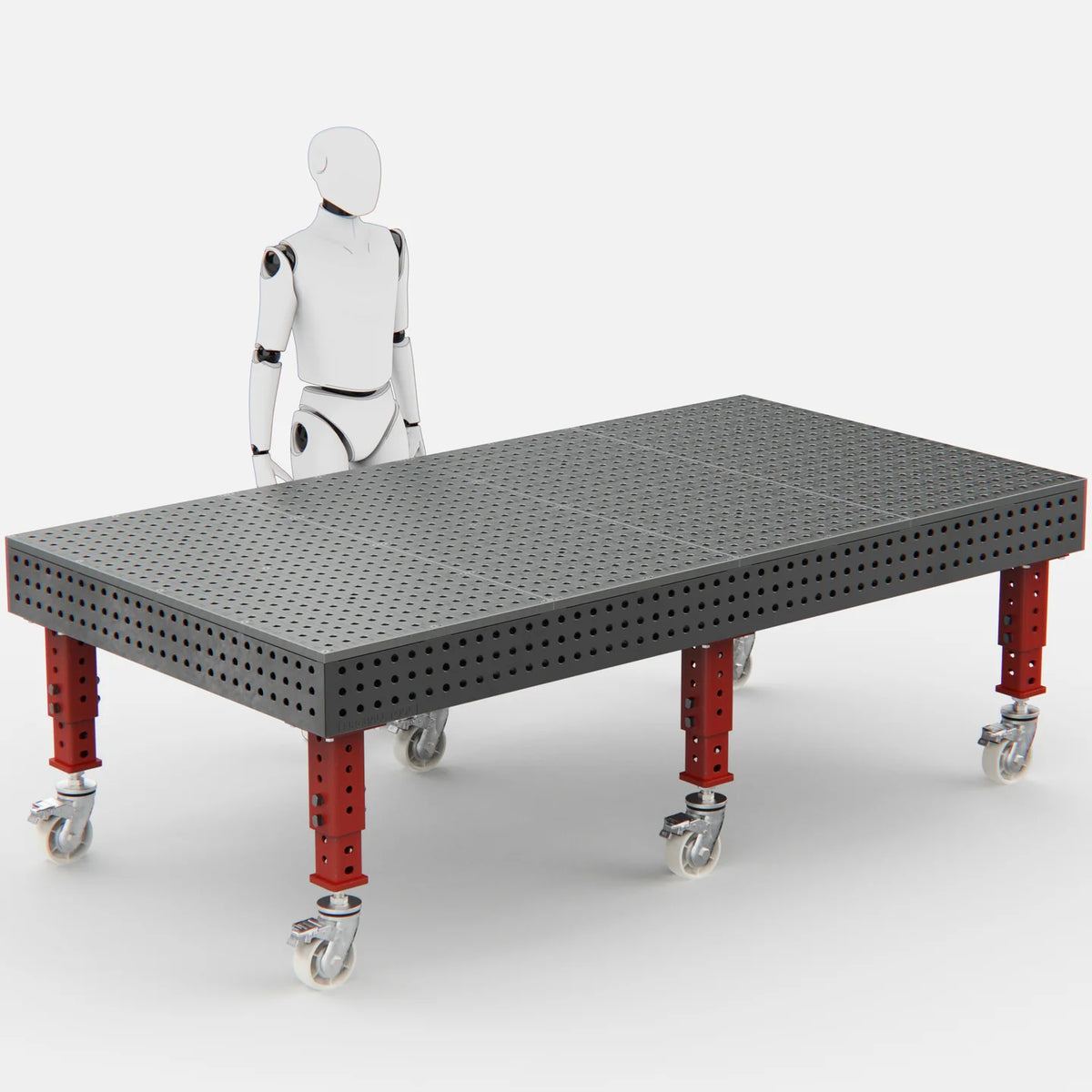 Steel Top X-Frame Welding Fixture Table, 2600x1400 mm