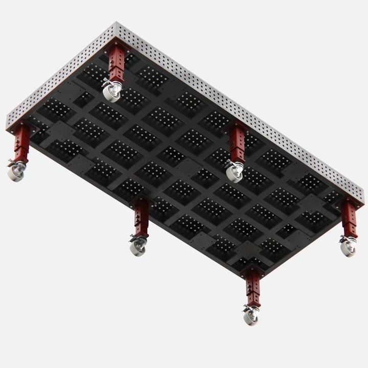 Steel Top X-Frame Welding Fixture Table, 3050x1500 mm