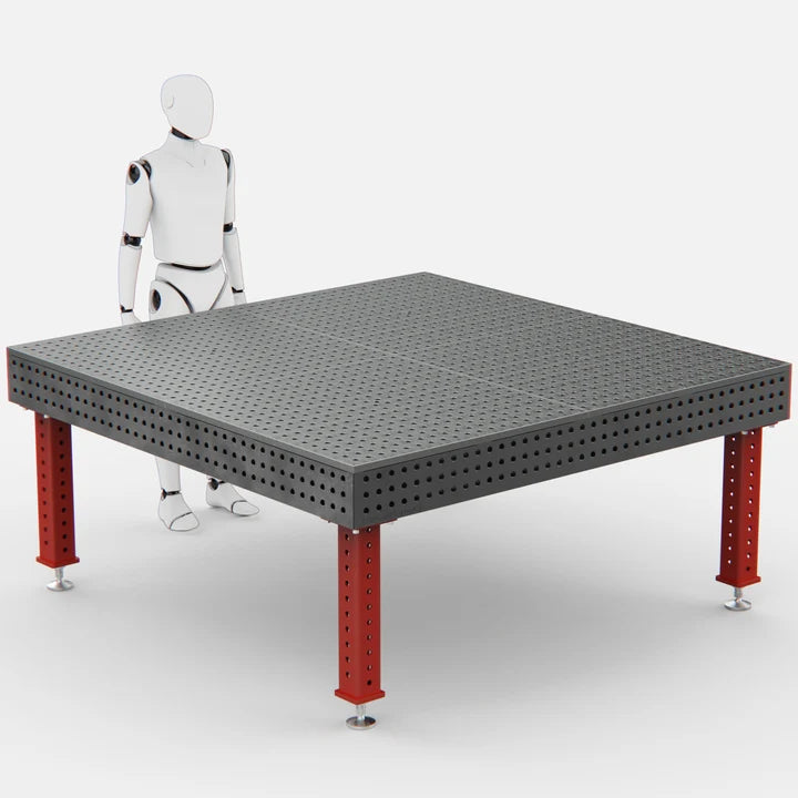 Steel Top X-Frame Welding Fixture Table, 2000x2000 mm