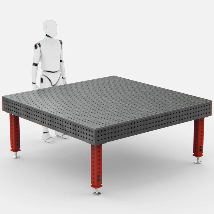 Steel Top X-Frame Welding Fixture Table, 2000x2000 mm