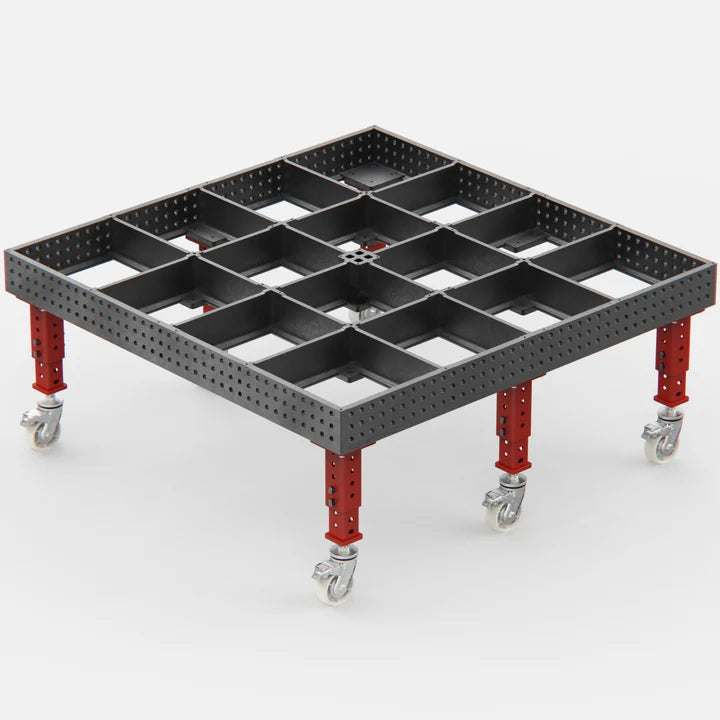 Steel Top X-Frame Welding Fixture Table, 2000x2000 mm
