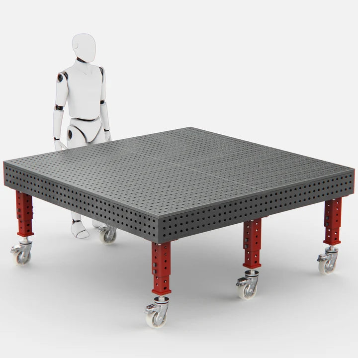 Steel Top X-Frame Welding Fixture Table, 2000x2000 mm