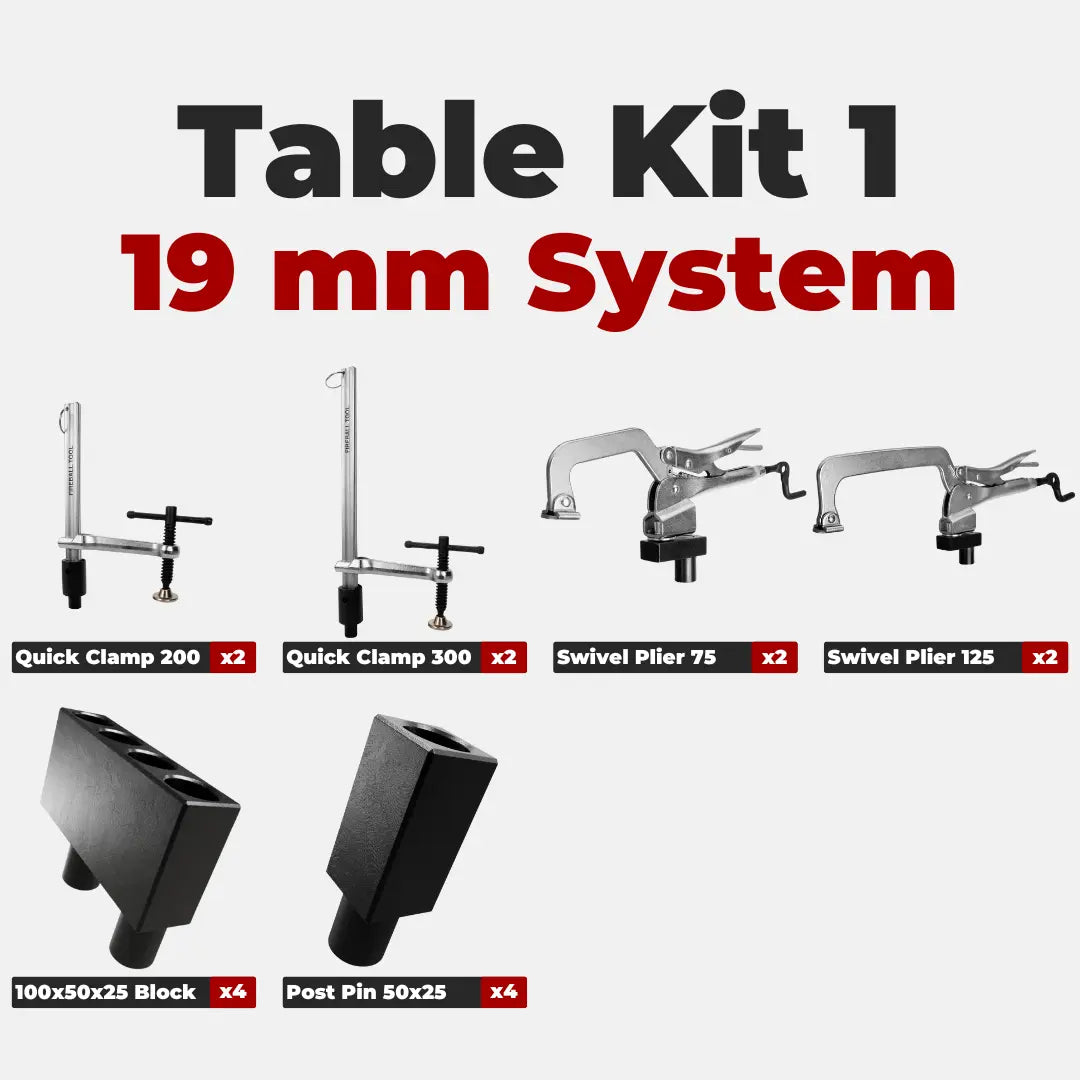 Kit de table 1 - Système 19 mm