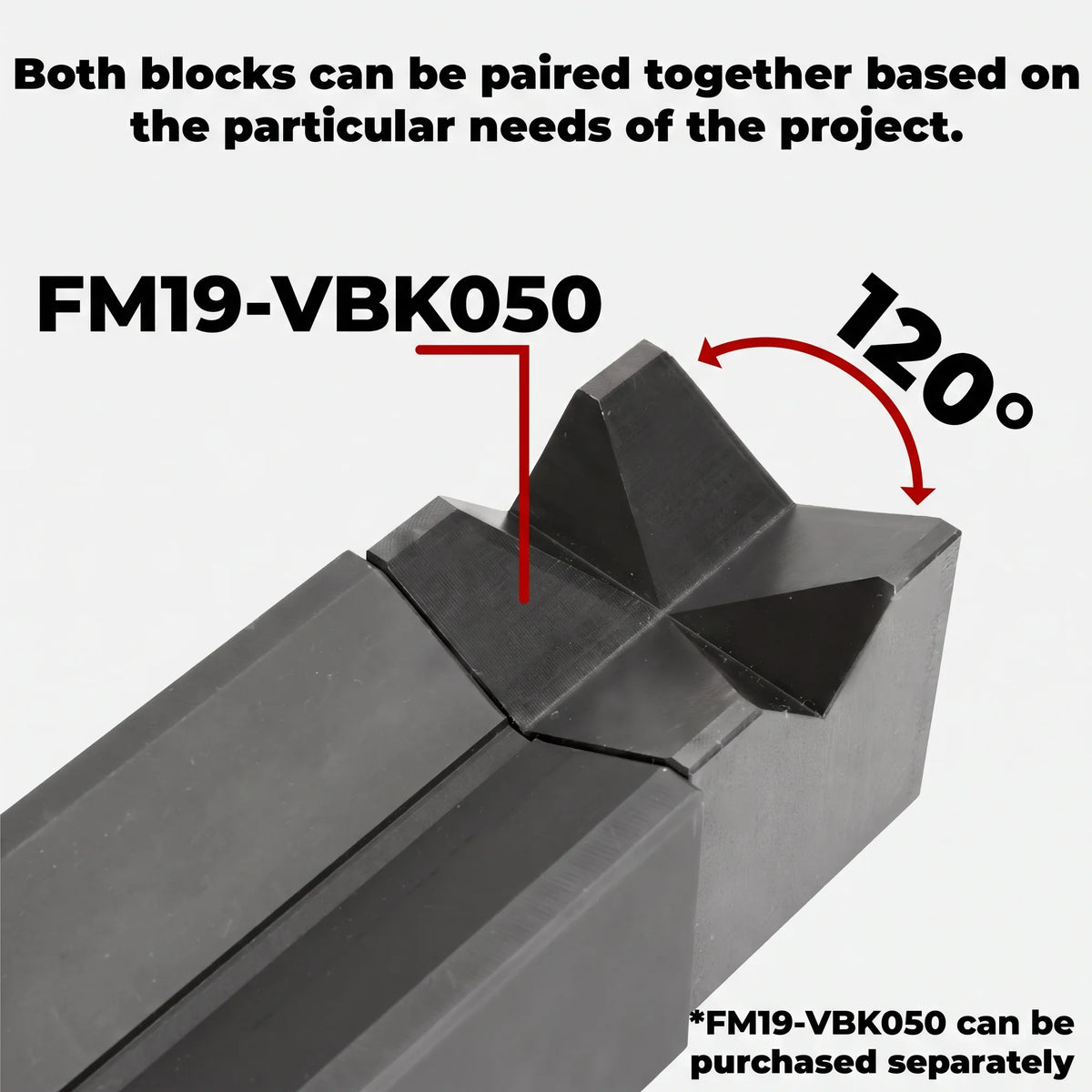 V Block XL (Pair) - 19 mm System