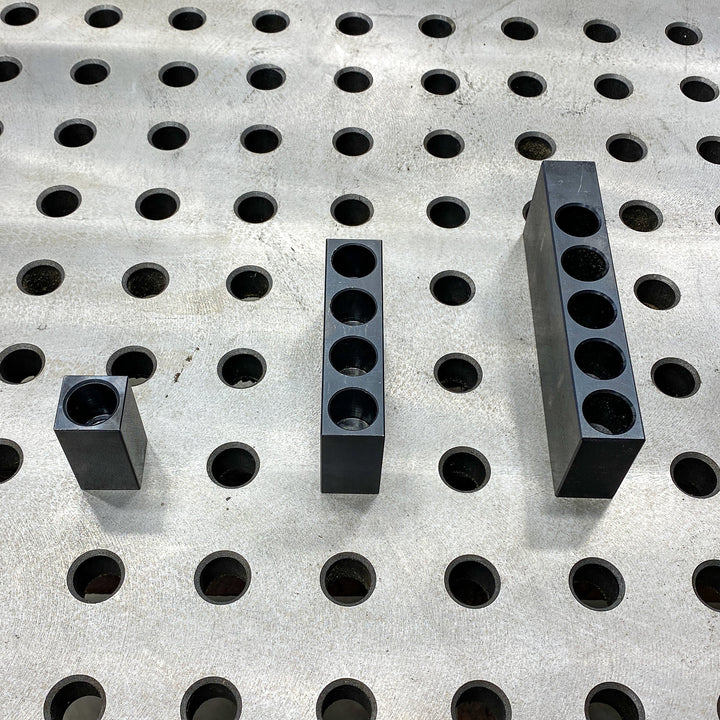 Anschlagstiftblock 100x50x25 mm - 16 mm System