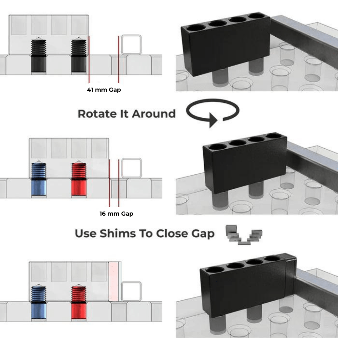 Fence Pin Block 100x50x25 mm - 16 mm System